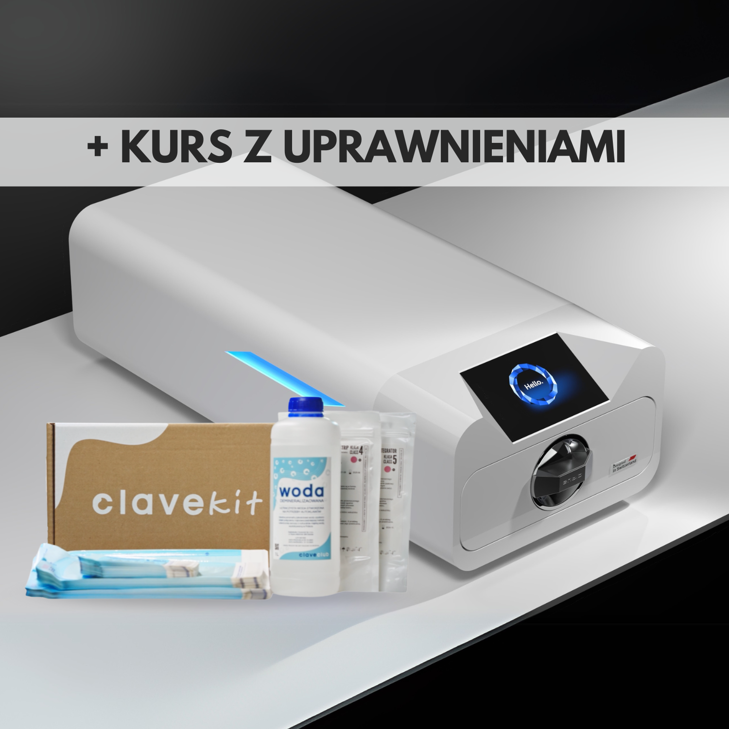 Enbio S 2025 Autoklaw (Klasa B) – Zestaw Kompletny Claveclub (BUNDLE) z ClaveKit, kursem, filtrem wody i paszportem