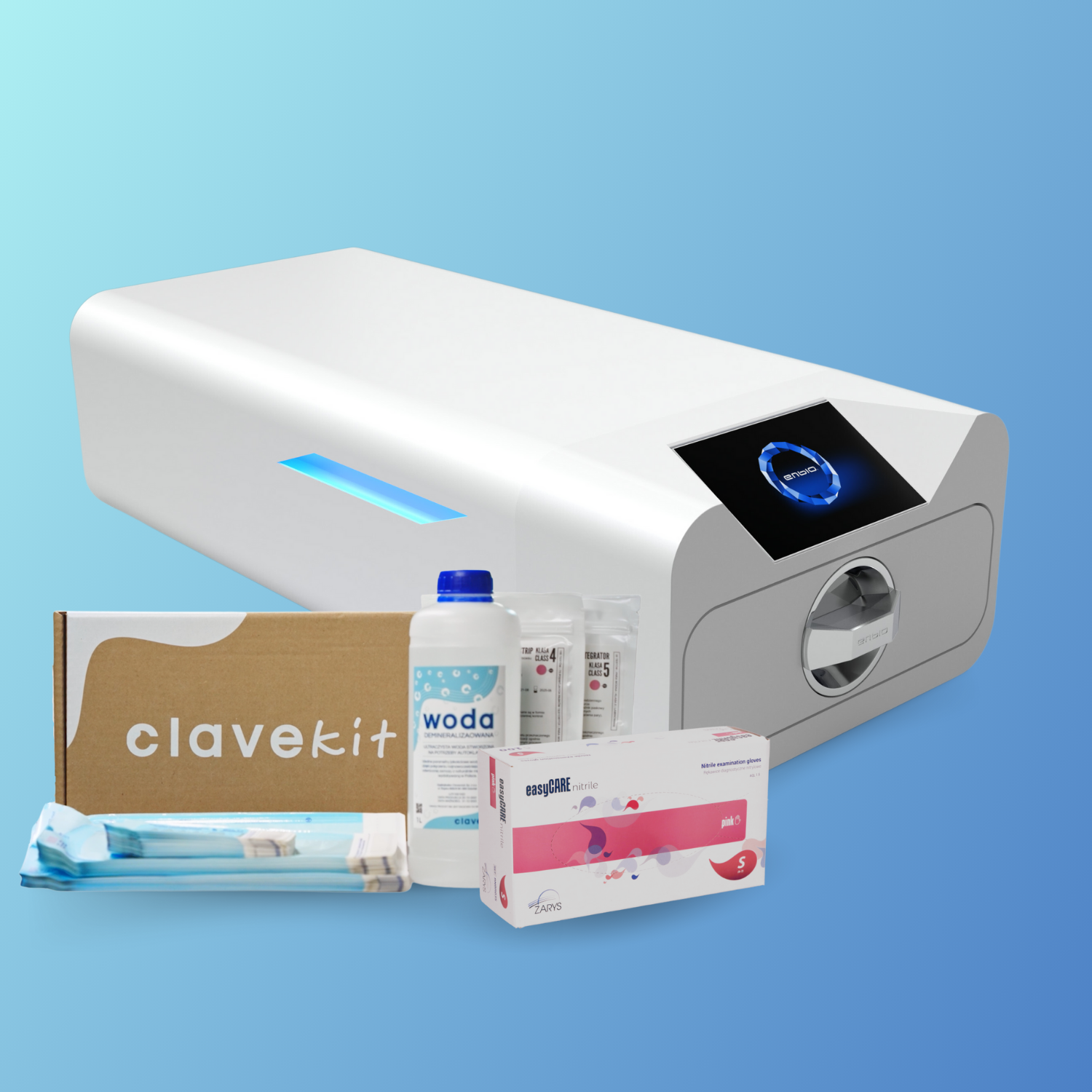 Autoklaw Enbio S Beauty Edition (Klasa B) + Certyfikat Bezpieczeństwa + Filtr Wody + Paszport Techniczny + ZESTAW STARTOWY GRATIS