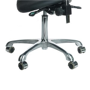 Taboret kosmetyczny siodło z oparciem BY-3004