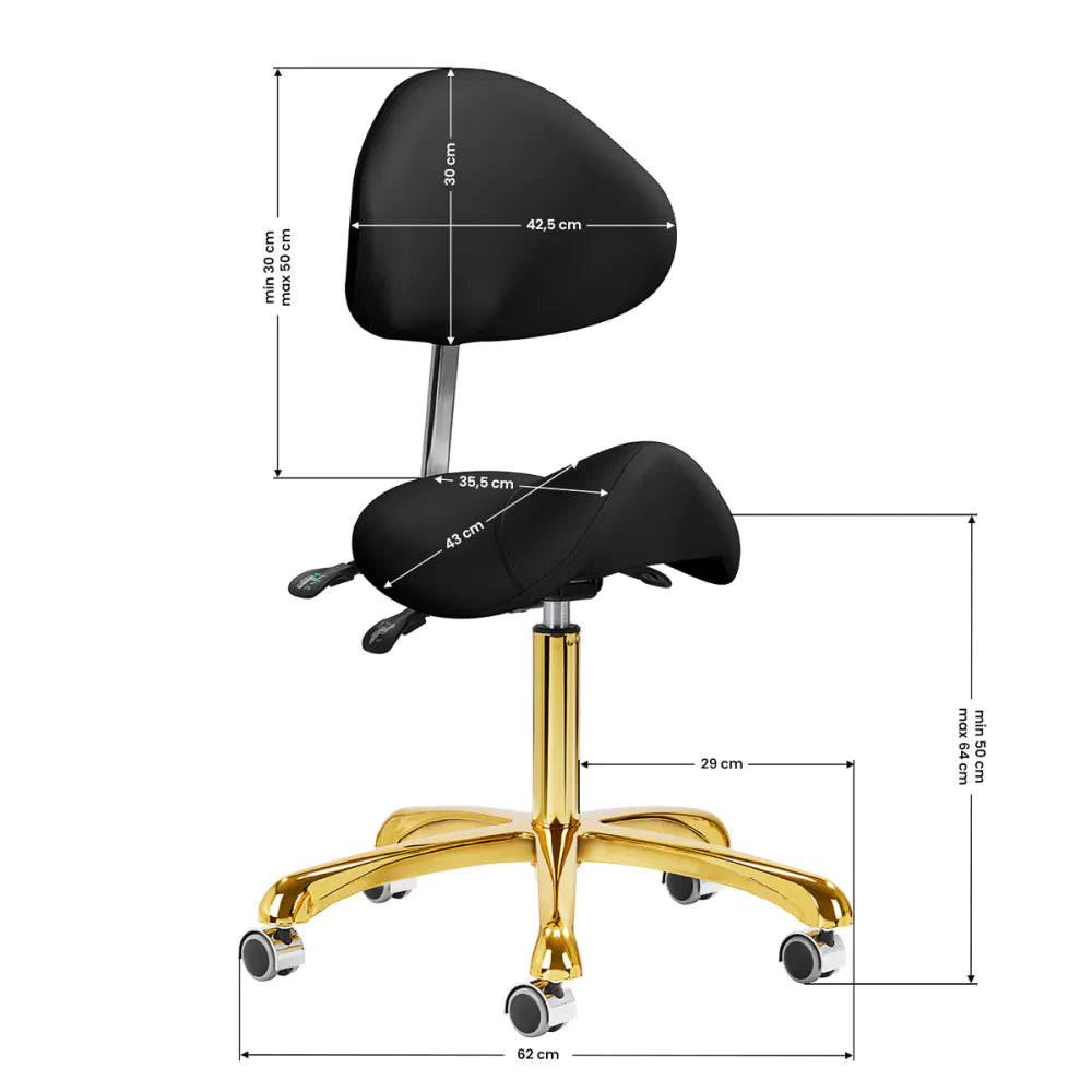 Taboret kosmetyczny 1004 Giovanni złoty
