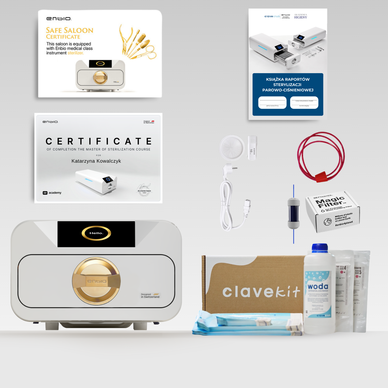 Enbio S Beauty Edition Klasa B – Zestaw Kompletny by Claveclub (BUNDLE) z ClaveKit, kursem, filtrem wody i paszportem